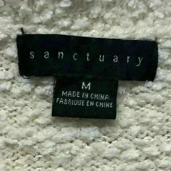 Sanctuary Women’s Ivory Button Up Fuzzy Cardigan Sweater with Pockets Size M - Picture 10 of 12